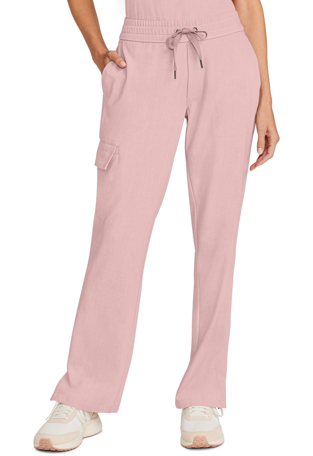 Quest HH153 Women's Mid Rise Drawstring Straight Leg Pink Pearl