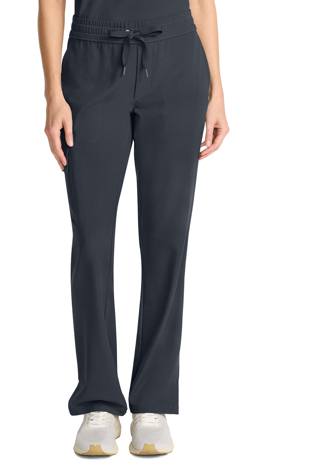 Quest HH153 Women's Mid Rise Drawstring Straight Leg Pewter