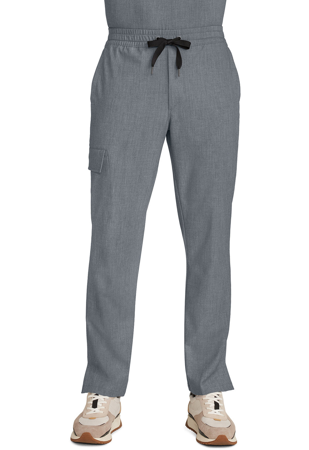 Quest HH154 Men's Zip Fly Drawstring Scrub Pants Heather Ash