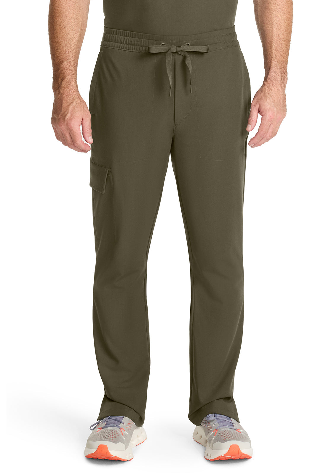 Quest HH154 Men's Zip Fly Drawstring Scrub Pants Olive