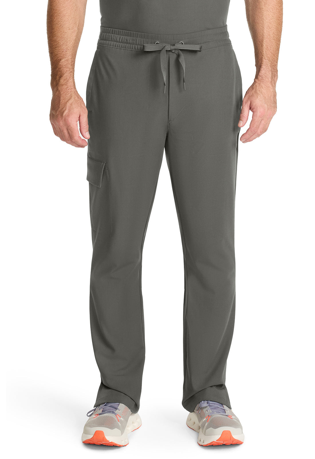 Quest HH154 Men's Zip Fly Drawstring Scrub Pants Pewter
