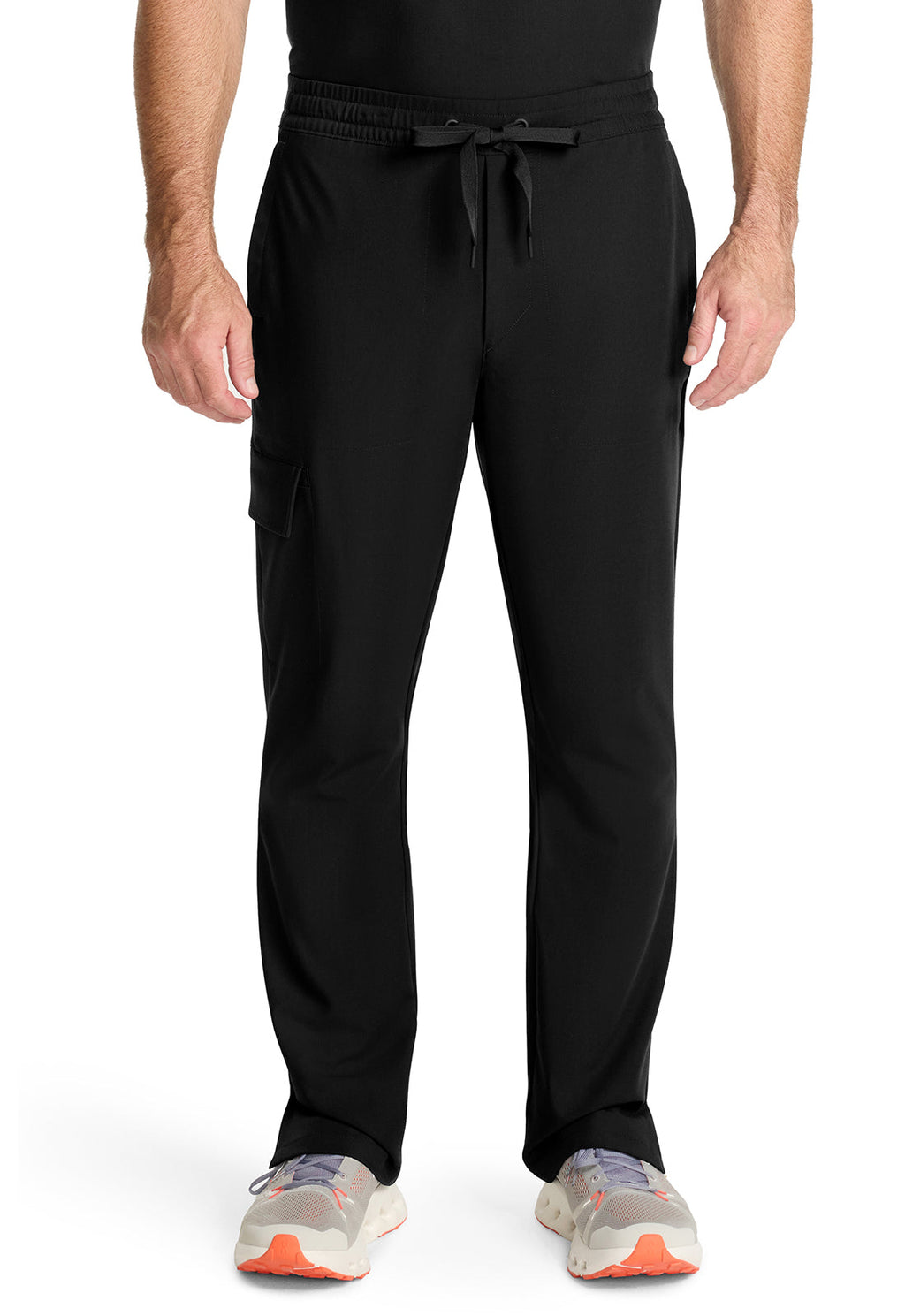 Quest HH154 Men's Zip Fly Drawstring Scrub Pants Black