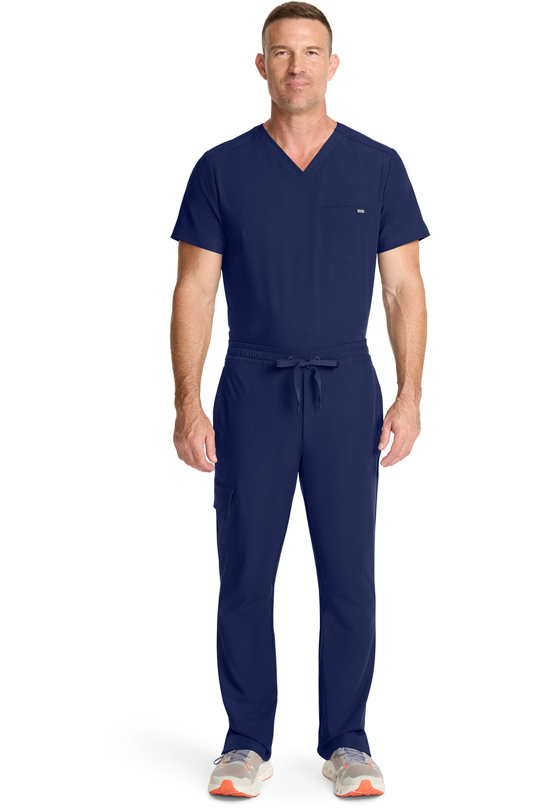 Quest HH154 Men's Zip Fly Drawstring Scrub Pants Navy