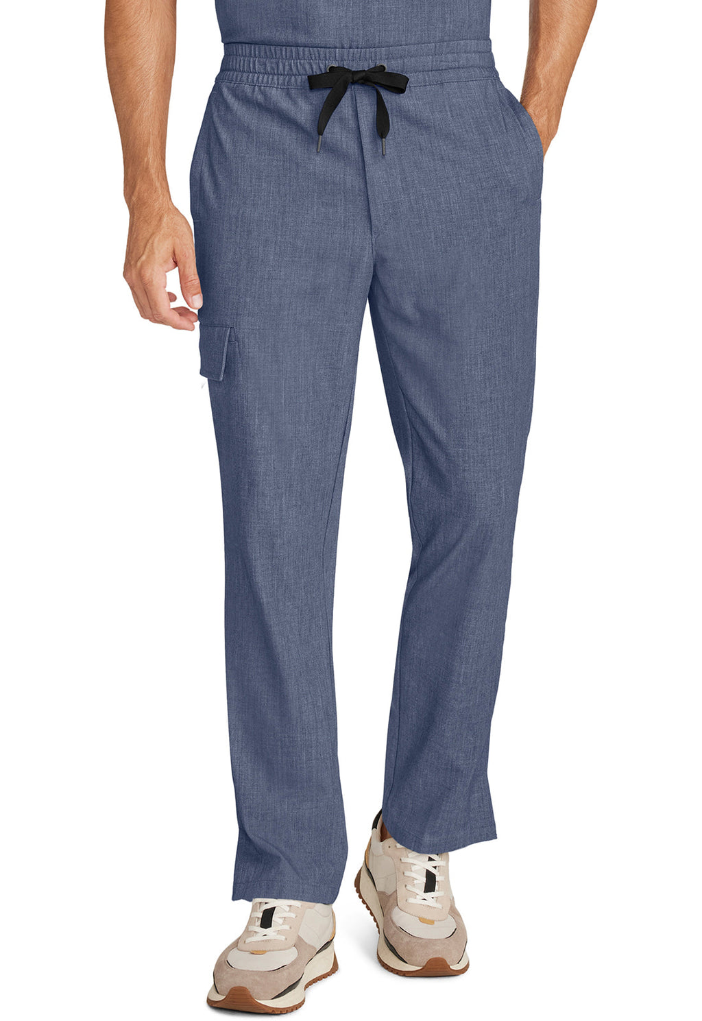 Quest HH154 Men's Zip Fly Drawstring Scrub Pants Twilight Blue