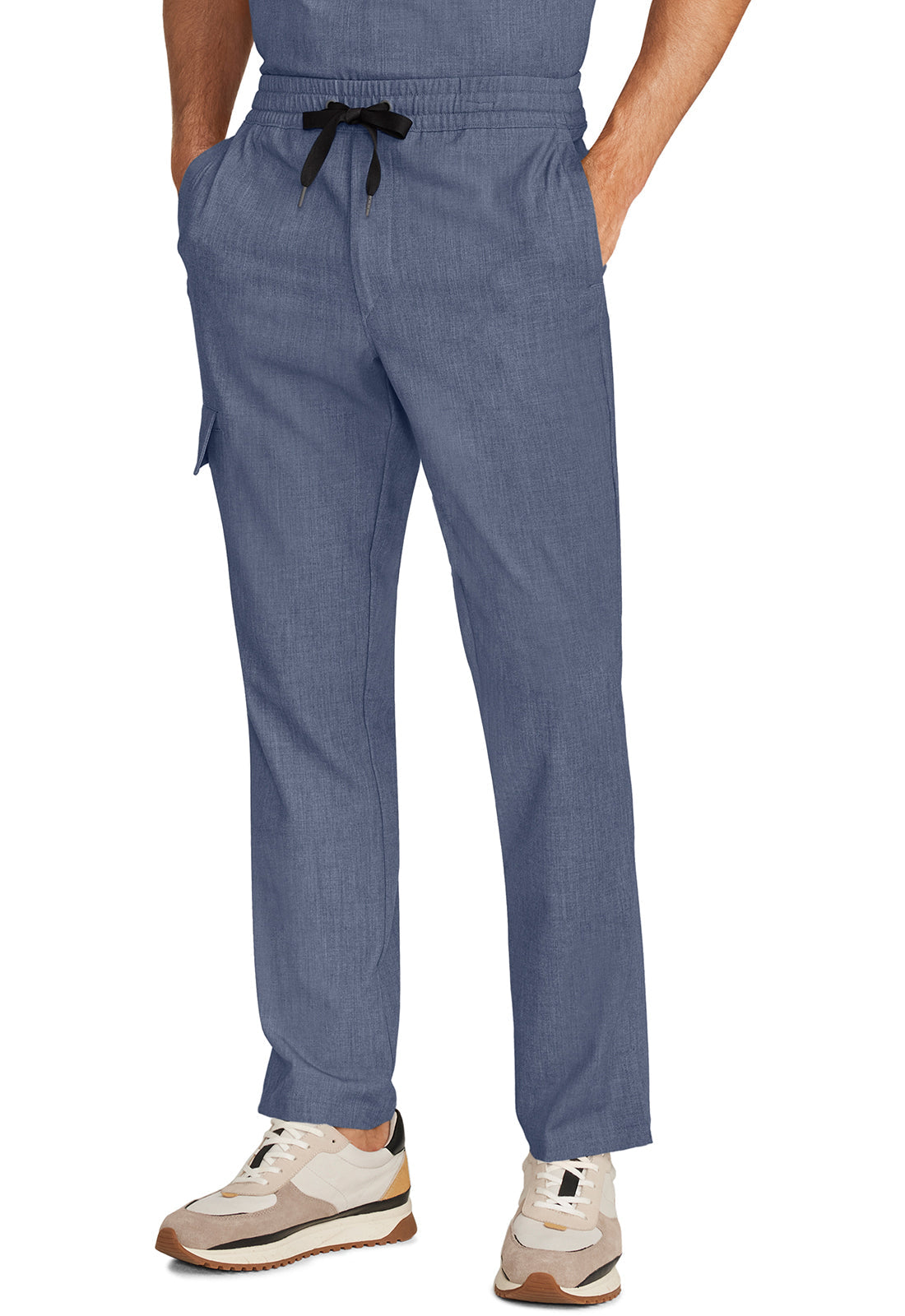 Quest HH154 Men's Zip Fly Drawstring Scrub Pants Twilight Blue