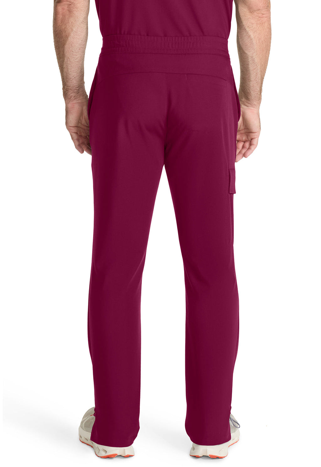 Quest HH154 Men's Zip Fly Drawstring Scrub Pants Wine