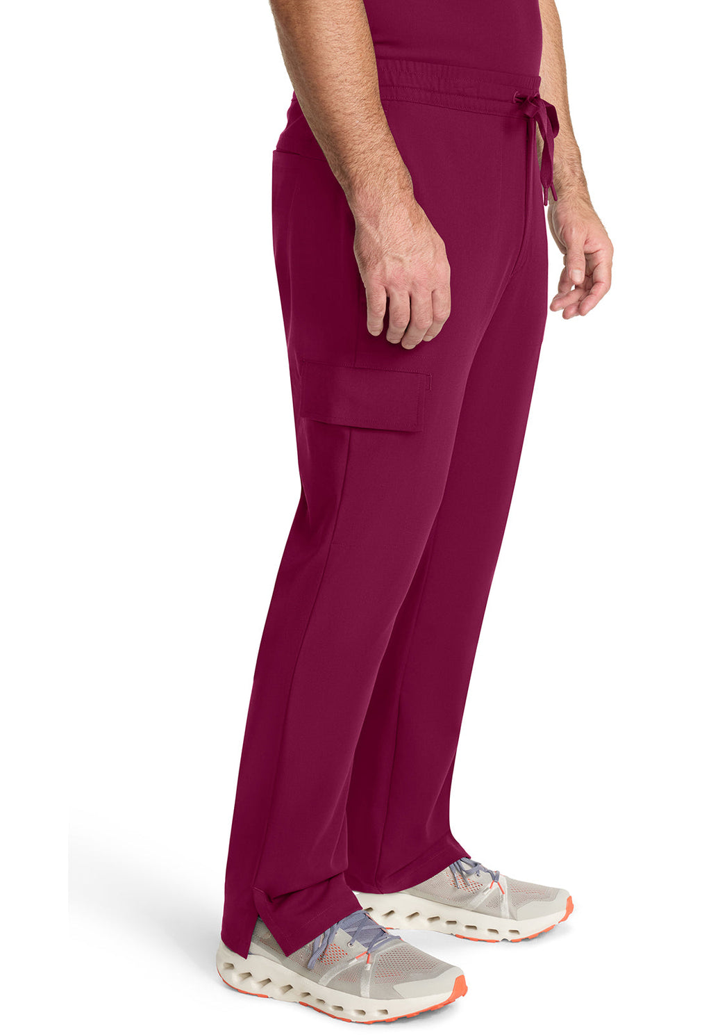 Quest HH154 Men's Zip Fly Drawstring Scrub Pants Wine