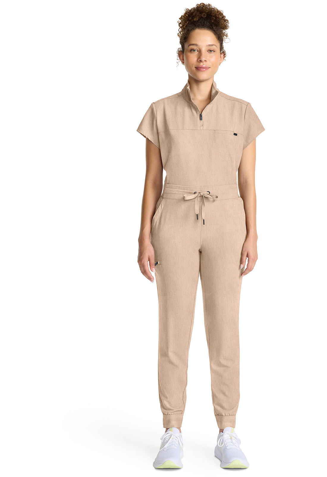 Quest HH155 Women's Mid Rise Scrub Joggers Desert Taupe