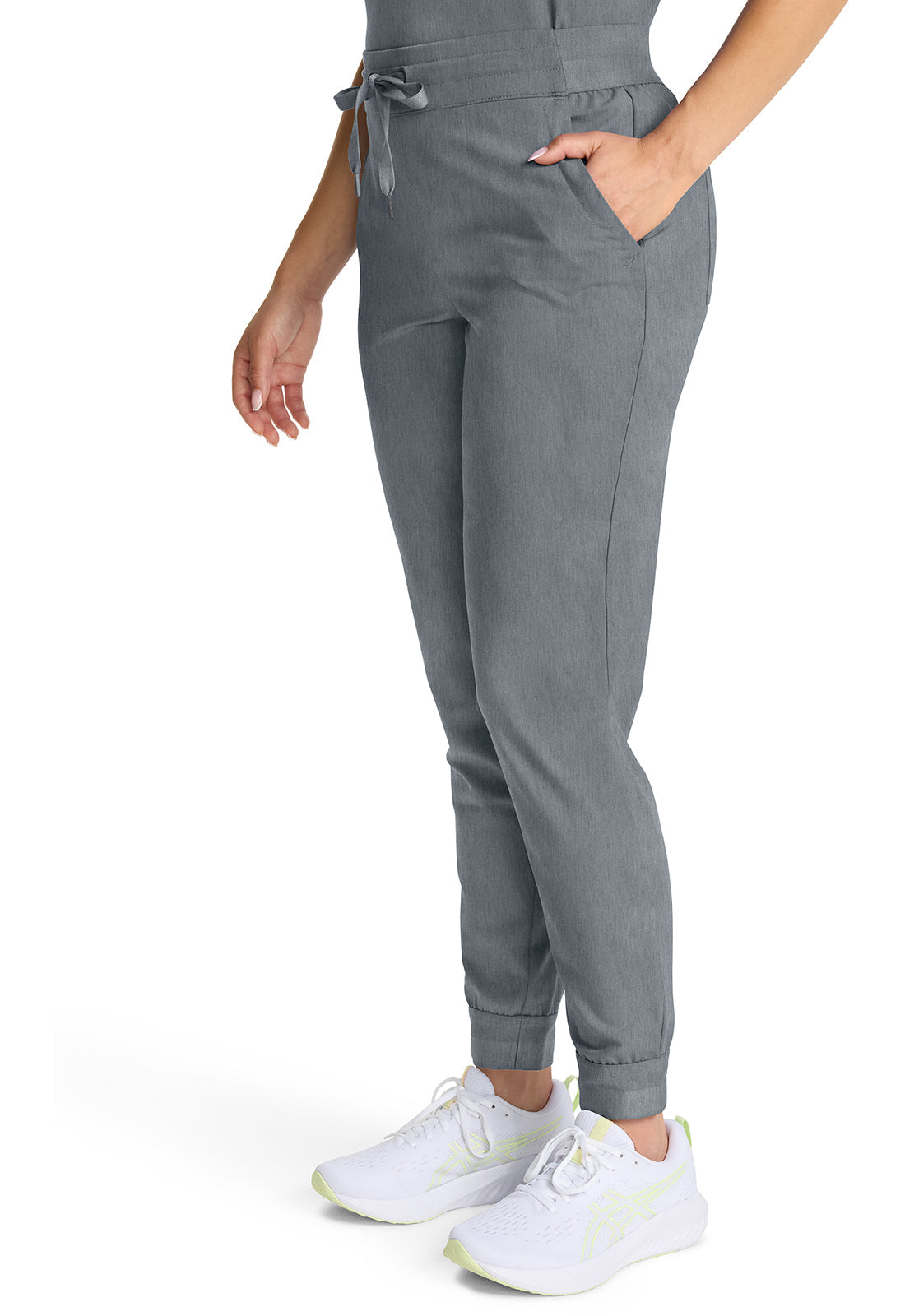 Quest HH155 Women's Mid Rise Scrub Joggers Heather Ash