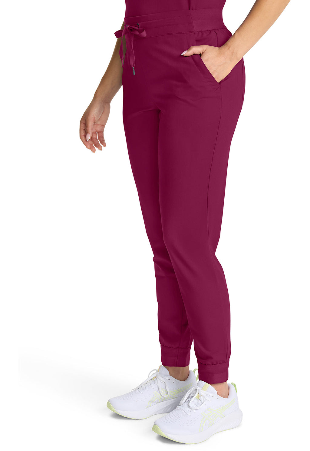 Quest HH155 Women's Mid Rise Scrub Joggers Wine