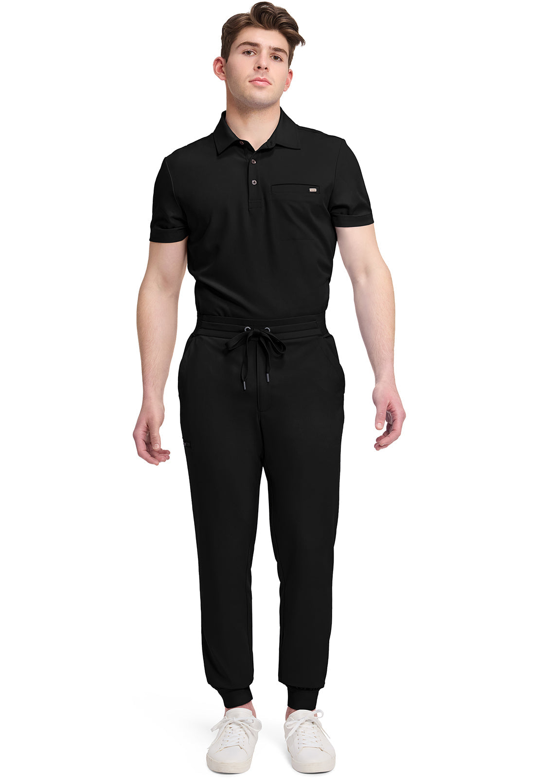 Quest HH157 Men's 5-Pocket Jogger Scrub Pants Black