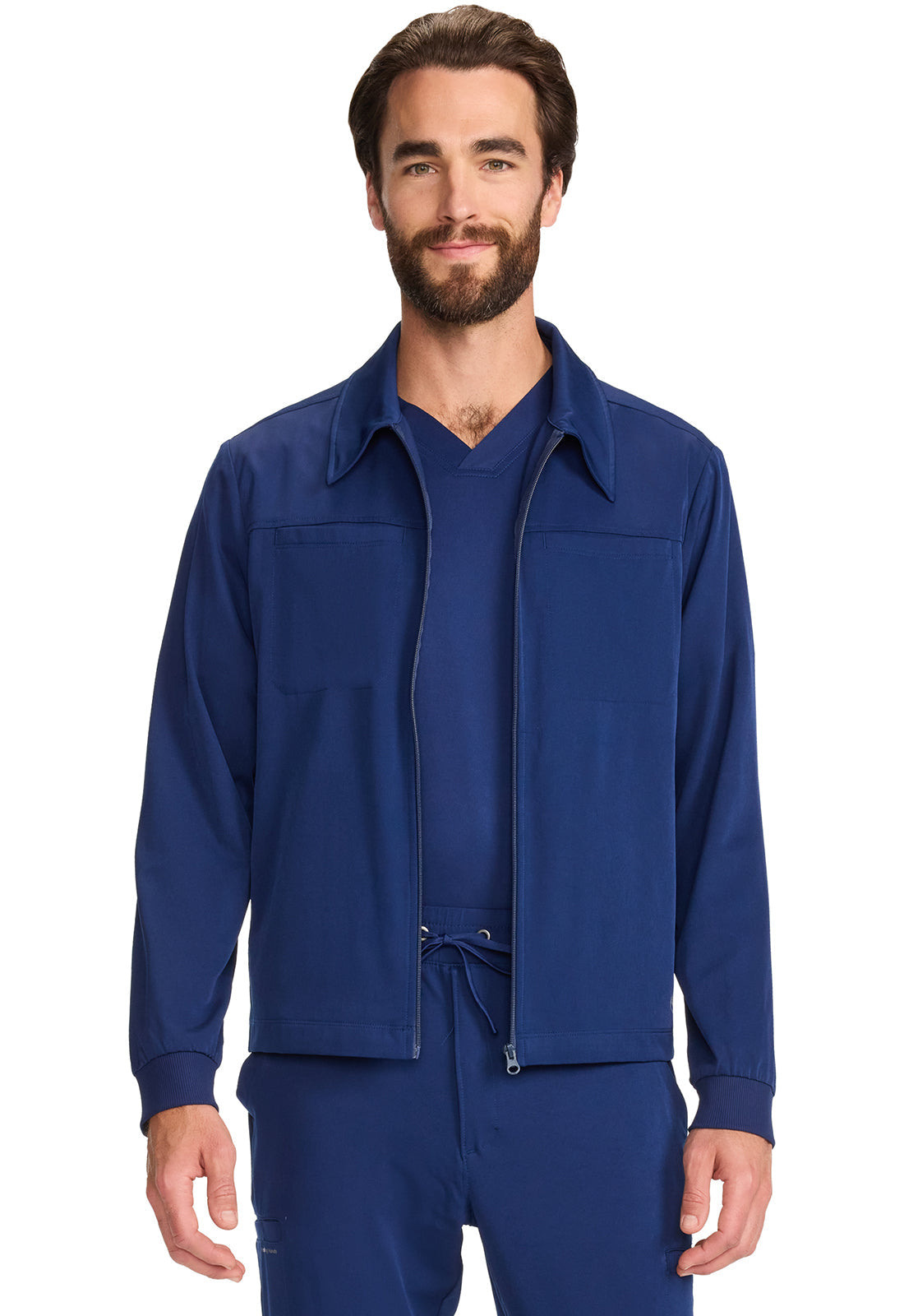 HH Works HH322 Men's Zip Front Scrub Jacket