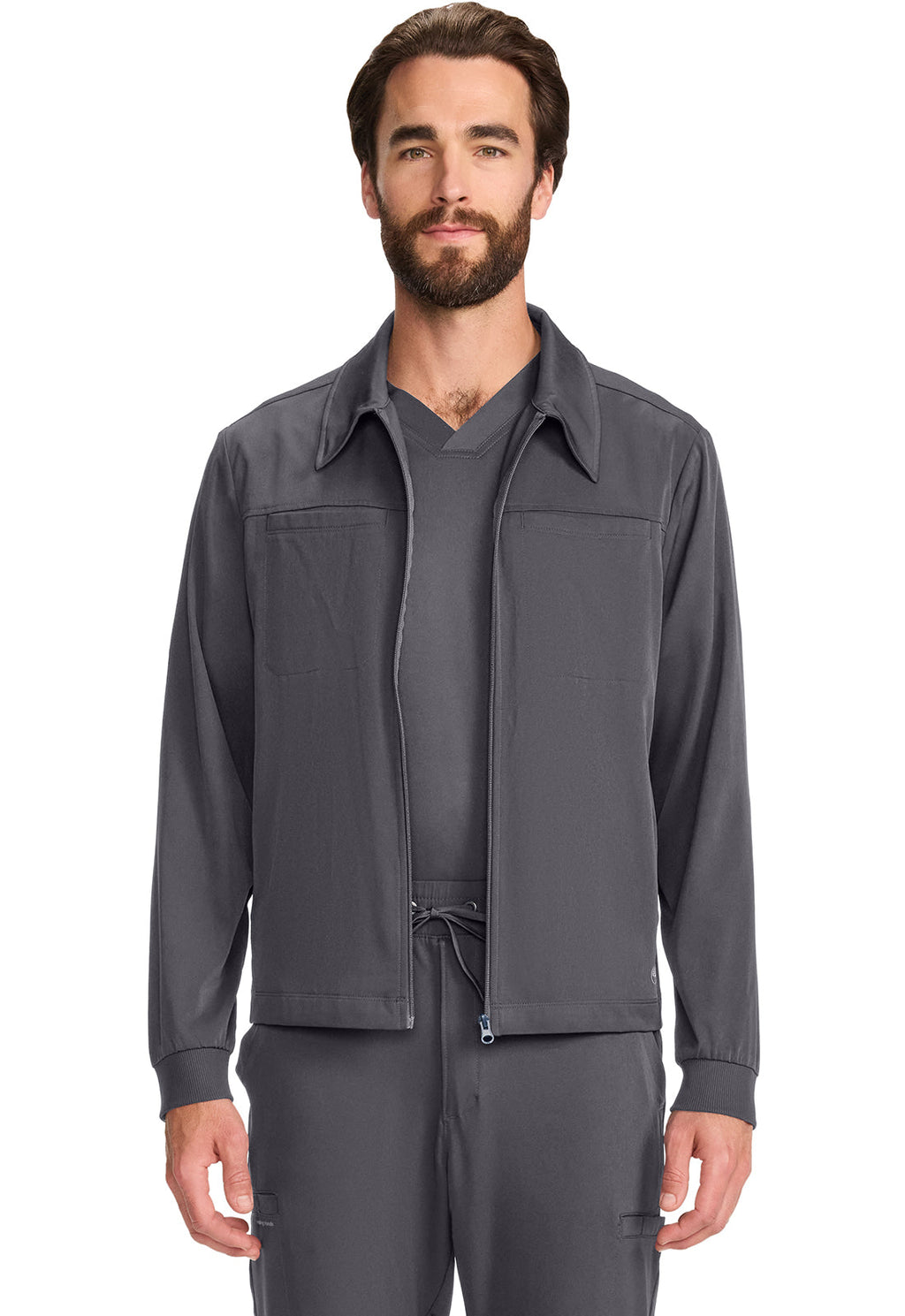 HH Works Men's Zip Front Jacket Pewter
