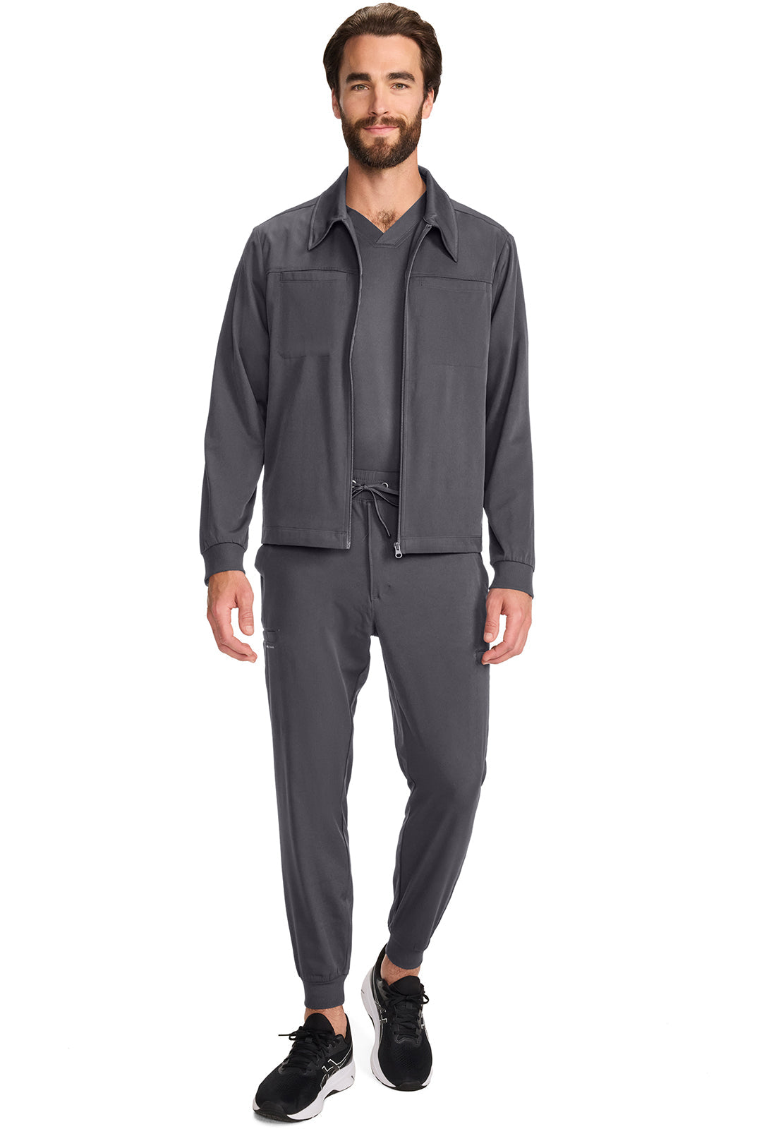 HH Works Men's Zip Front Jacket Pewter