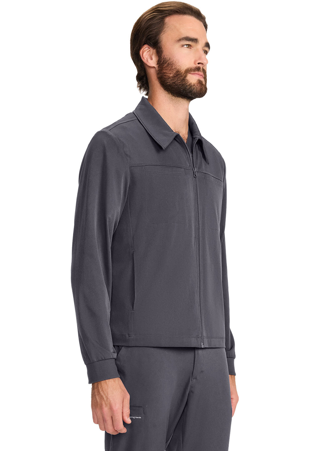 HH Works Men's Zip Front Jacket Pewter