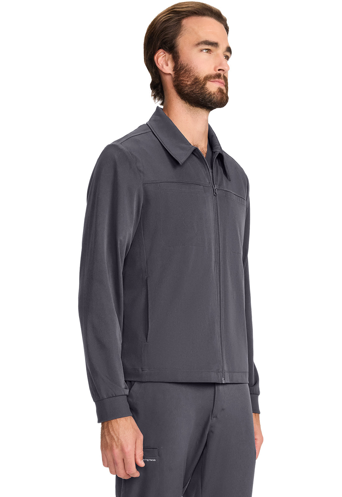 HH Works Men's Zip Front Jacket Pewter