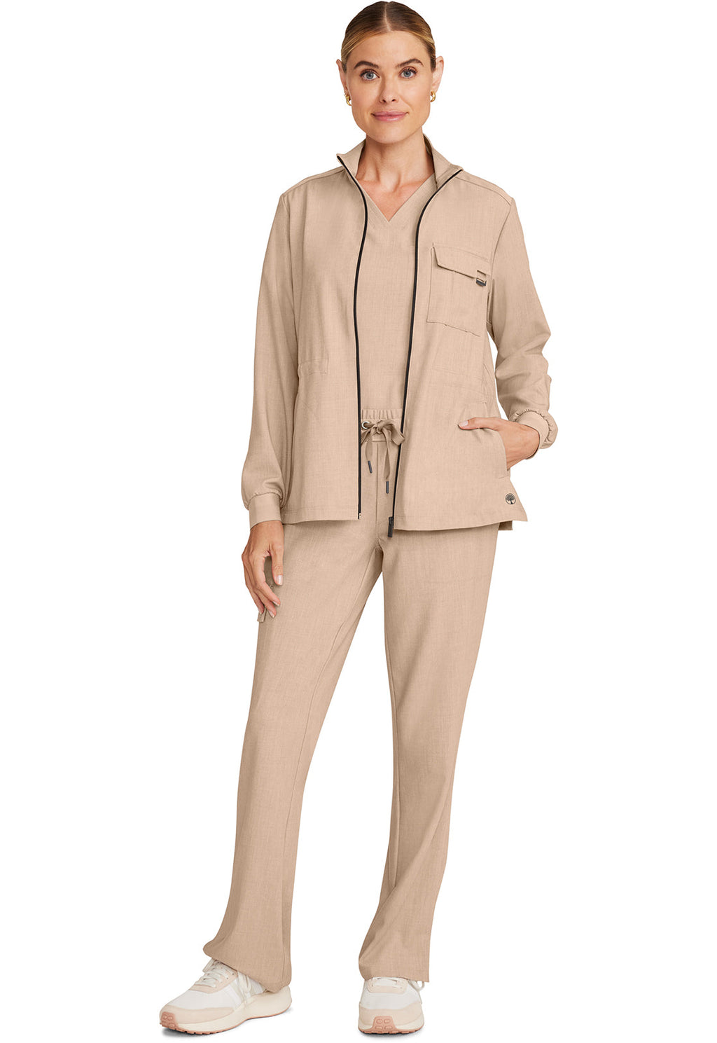 Quest HH360 Women's Zip Front Utility Jacket Desert Taupe