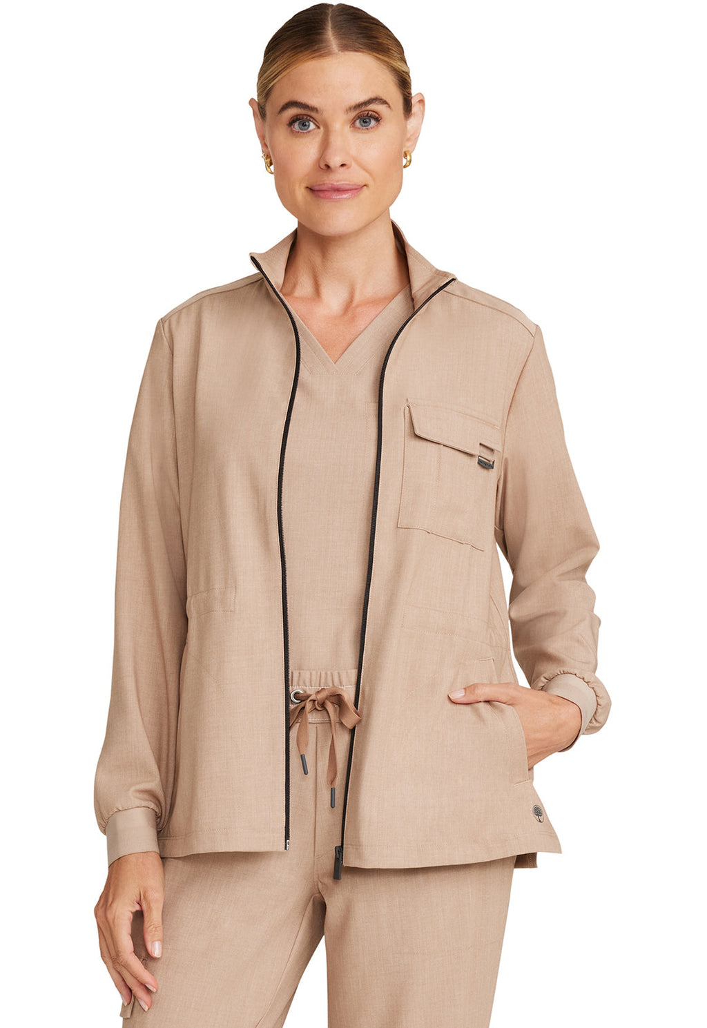 Quest HH360 Women's Zip Front Utility Jacket Desert Taupe