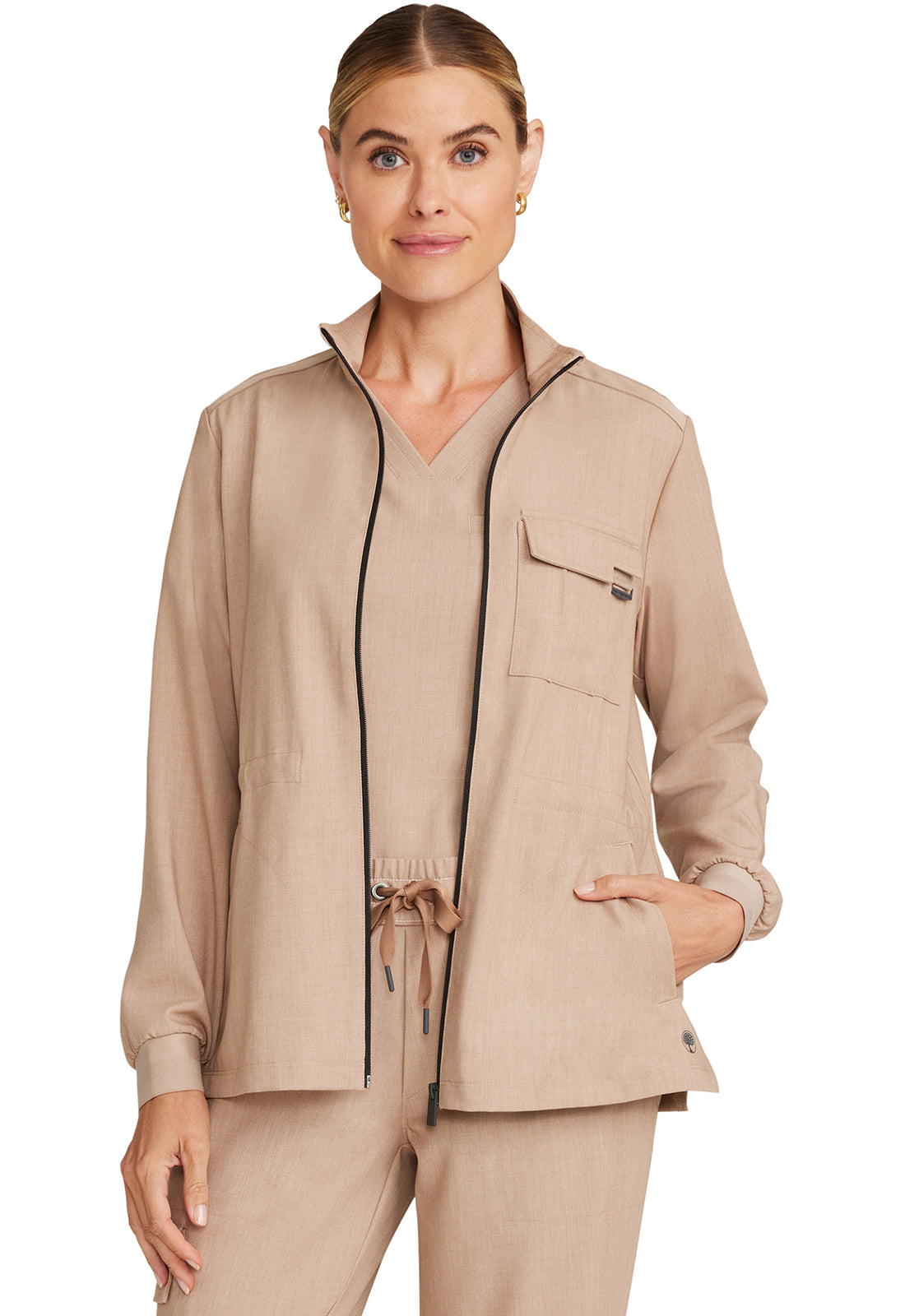 Quest HH360 Women's Zip Front Utility Jacket Desert Taupe