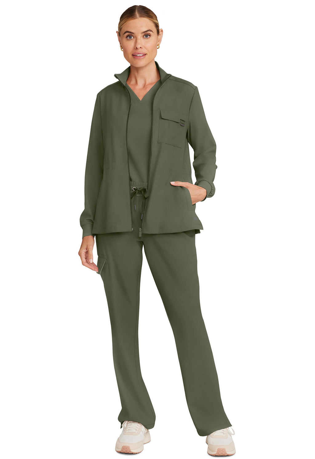 HH Quest HH360 Women's Zip Front Utility Jacket Olive Image