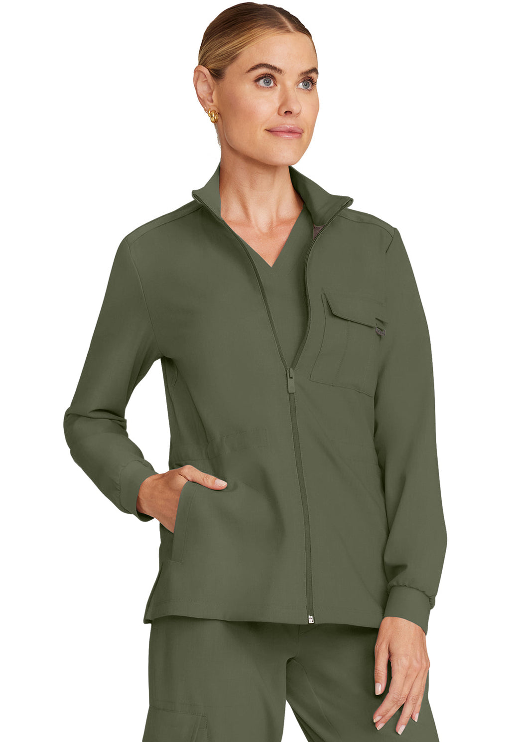 Quest HH360 Women's Zip Front Utility Jacket Olive