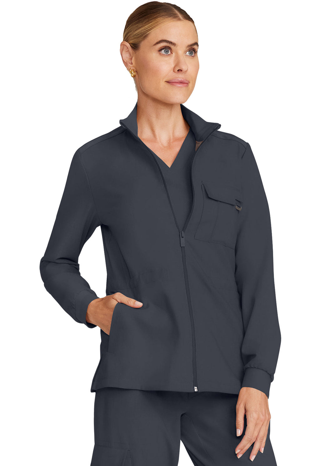 HH Quest HH360 Women's Zip Front Utility Jacket Pewter Image