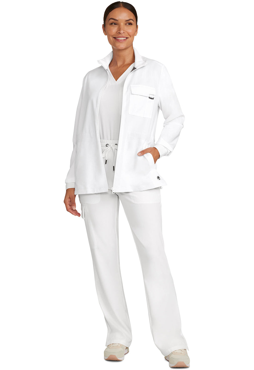 Quest HH360 Women's Zip Front Utility Jacket White Gardenia