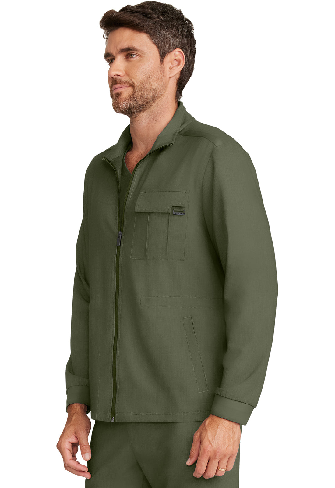 HH Quest HH361 Men's Zip Front Utility Jacket Olive Image
