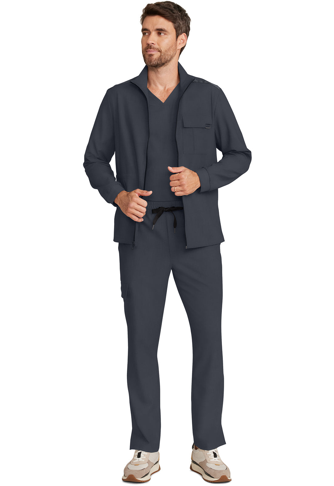 HH Quest HH361 Men's Zip Front Utility Jacket Pewter Image