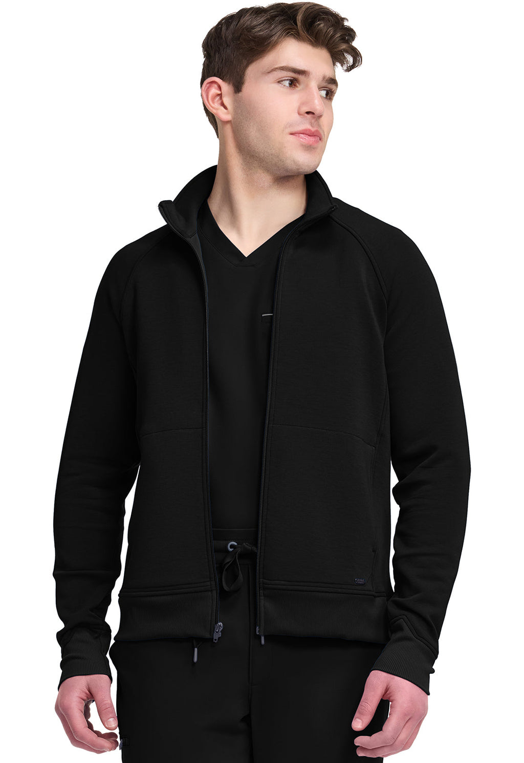 HH Lifestyle HH380F Men's Zip Front Knit Jacket Black
