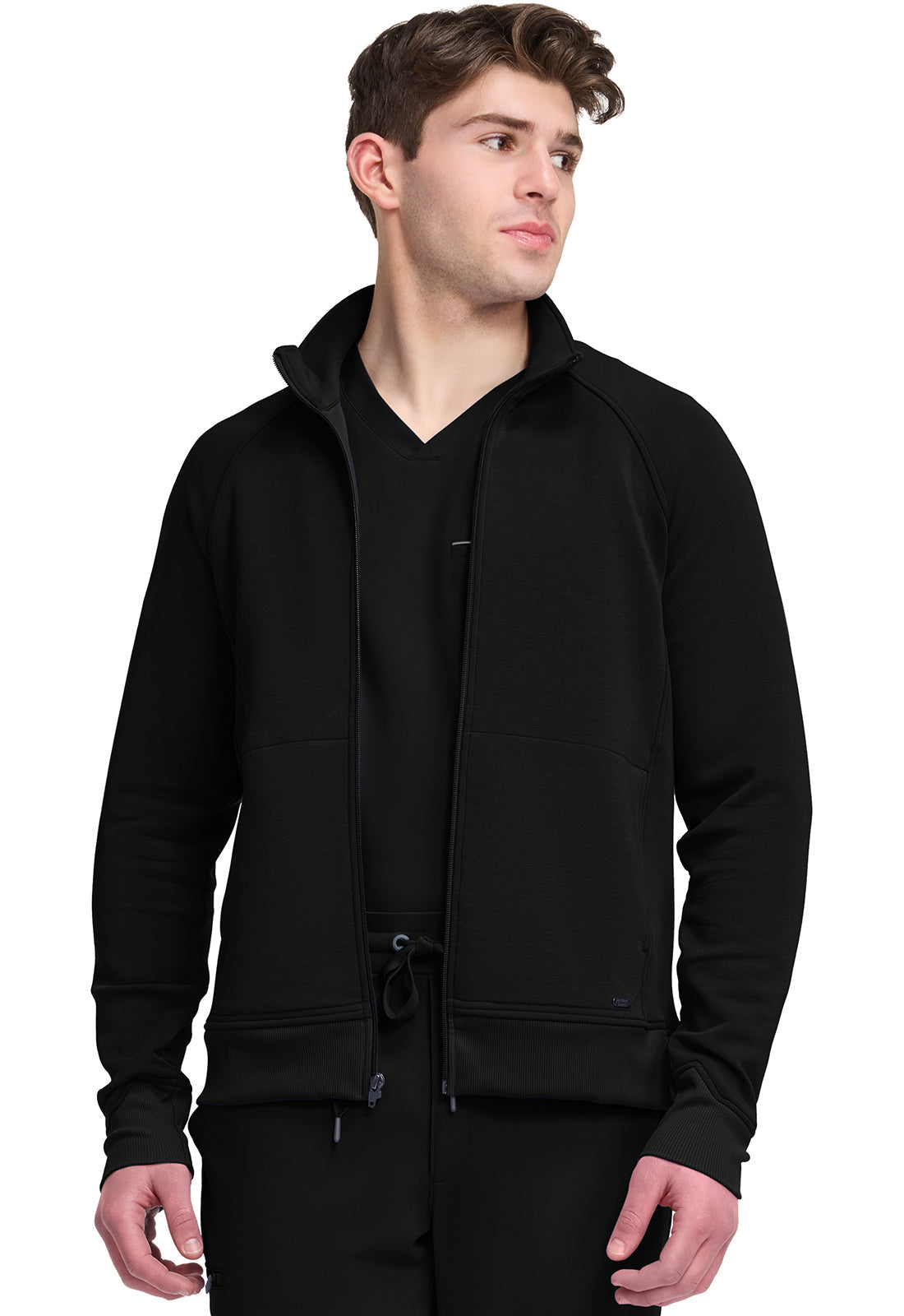 HH Lifestyle HH380F Men's Zip Front Knit Jacket Black