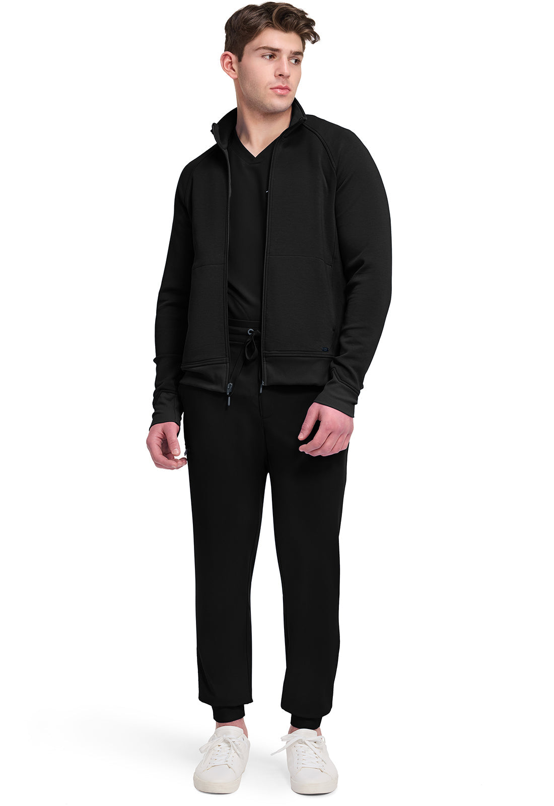 HH Lifestyle HH380F Men's Zip Front Knit Jacket Black