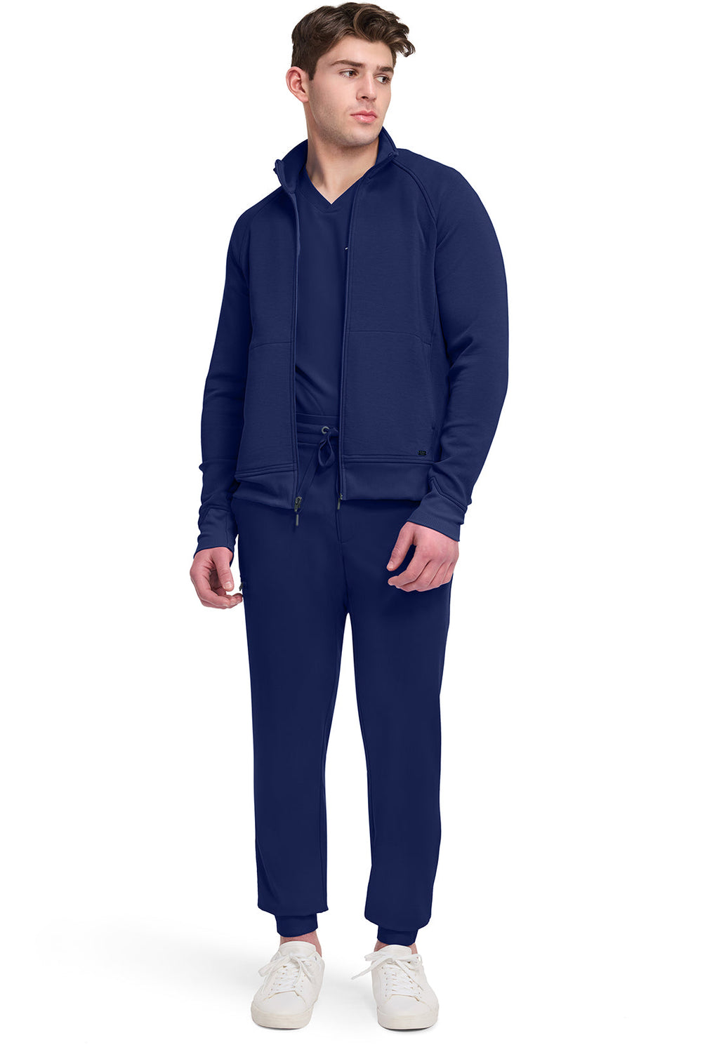 HH Lifestyle HH380F Men's Zip Front Knit Jacket Navy