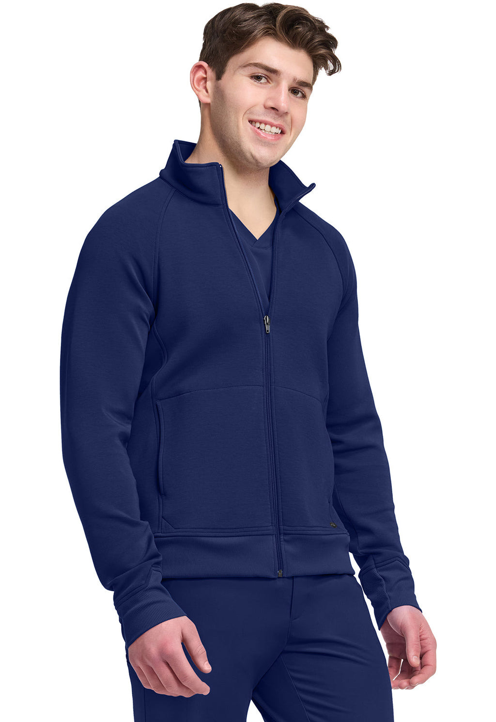 HH Lifestyle HH380F Men's Zip Front Knit Jacket Navy