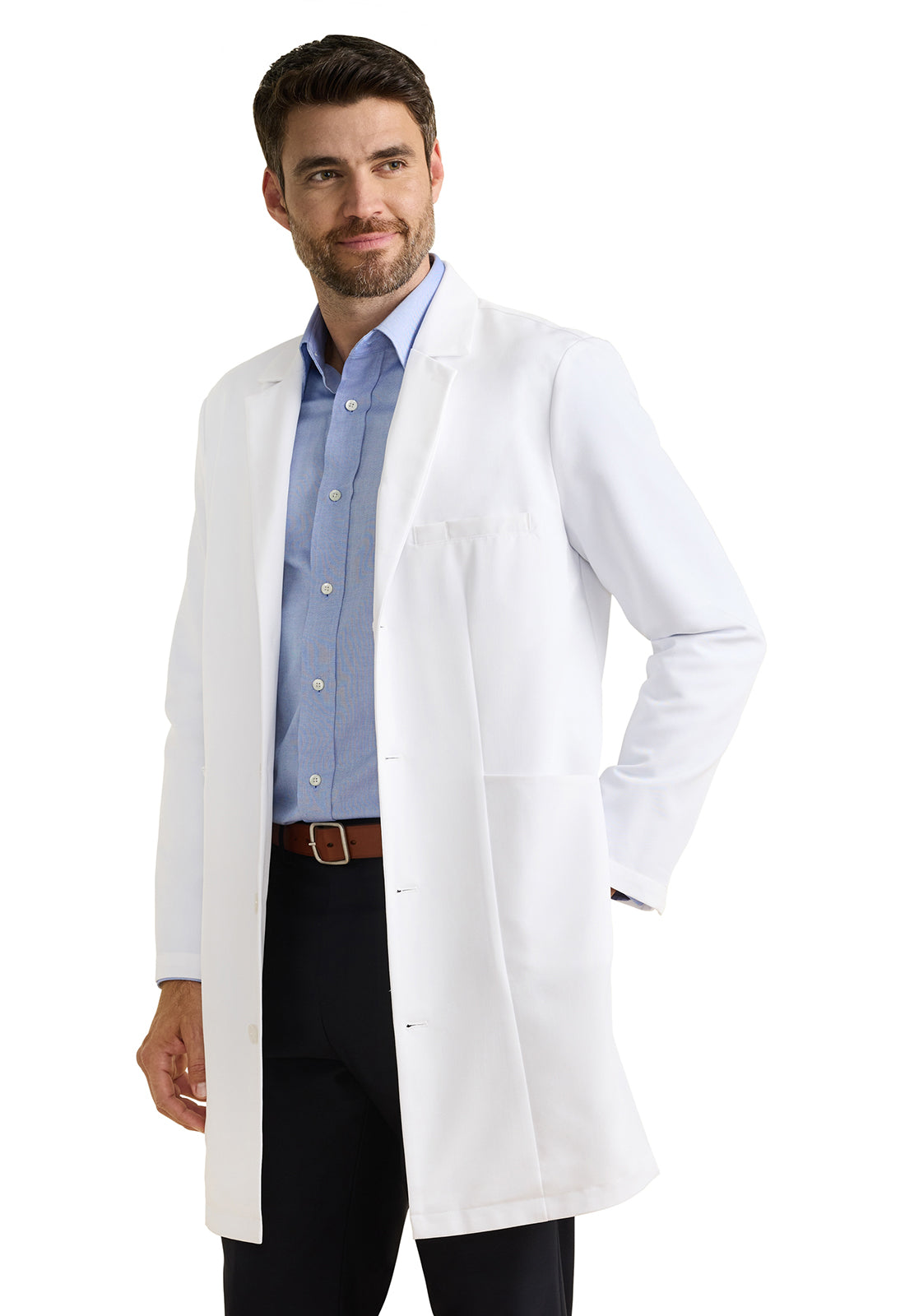 White Coat HH401 Men's Lawrence Men's 37" Lab Coat White