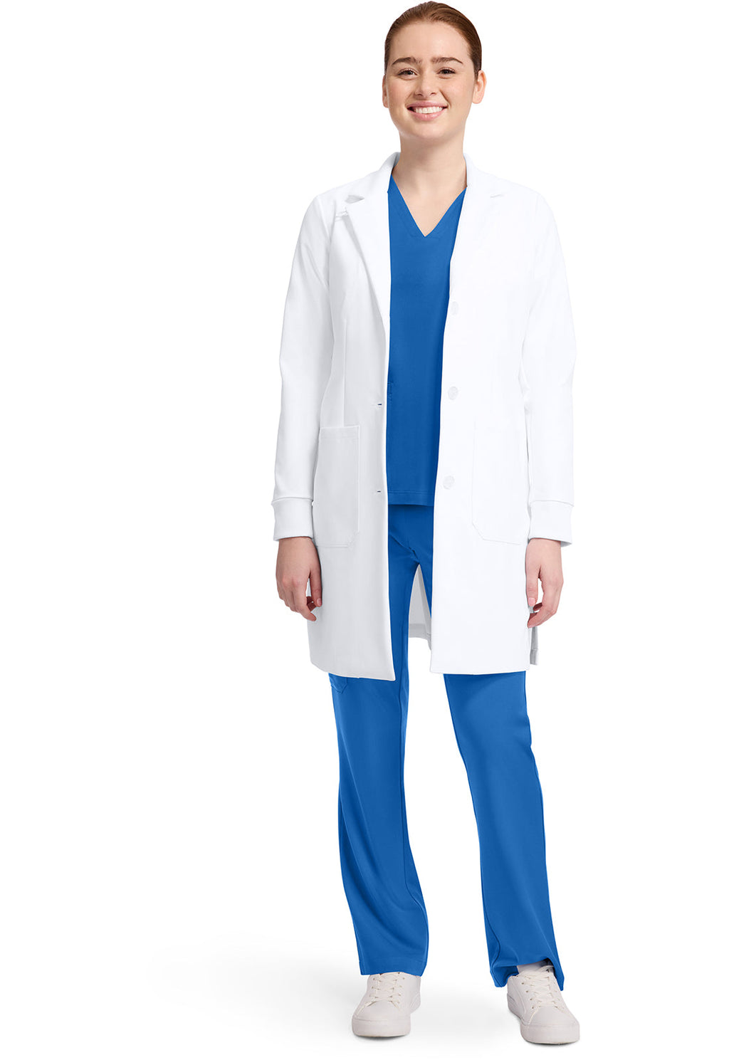 HH White Coat HH405 Womens 6-Pocket Dental Lab Coat White