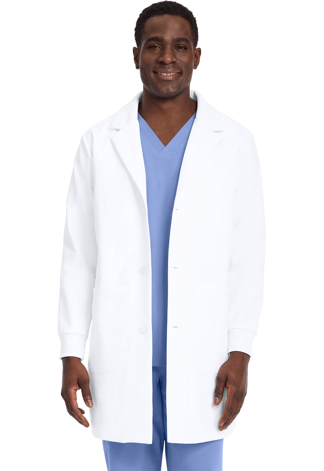 HH White Coat HH406 Men's 6-Pocket Dental Lab Coat White