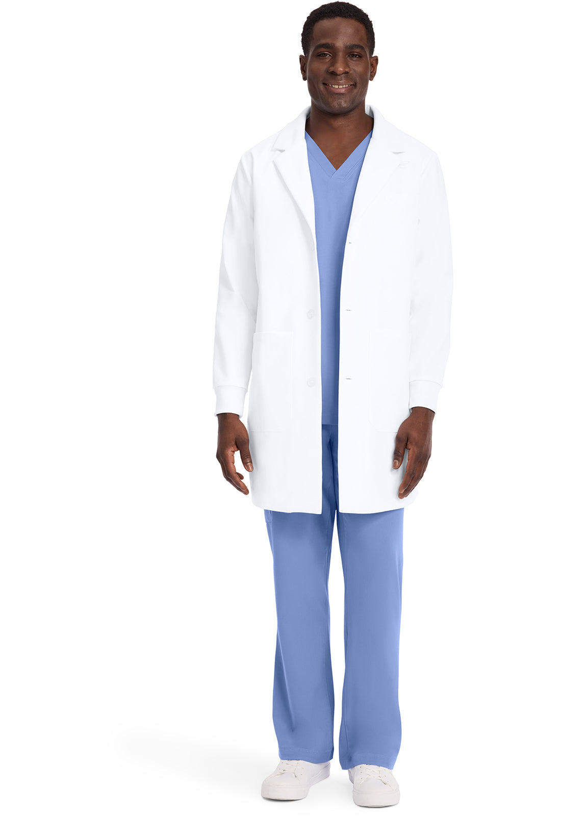 HH White Coat HH406 Men's 6-Pocket Dental Lab Coat White