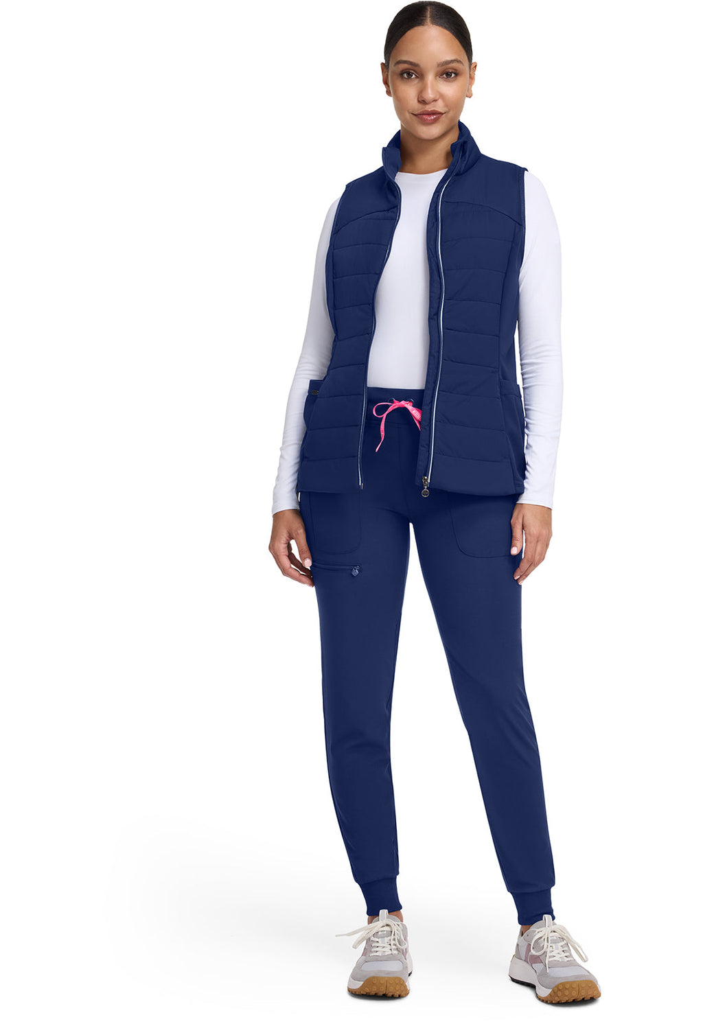 Lifestyle HH500F Women's Khloe Quilted Scrub Vests Navy