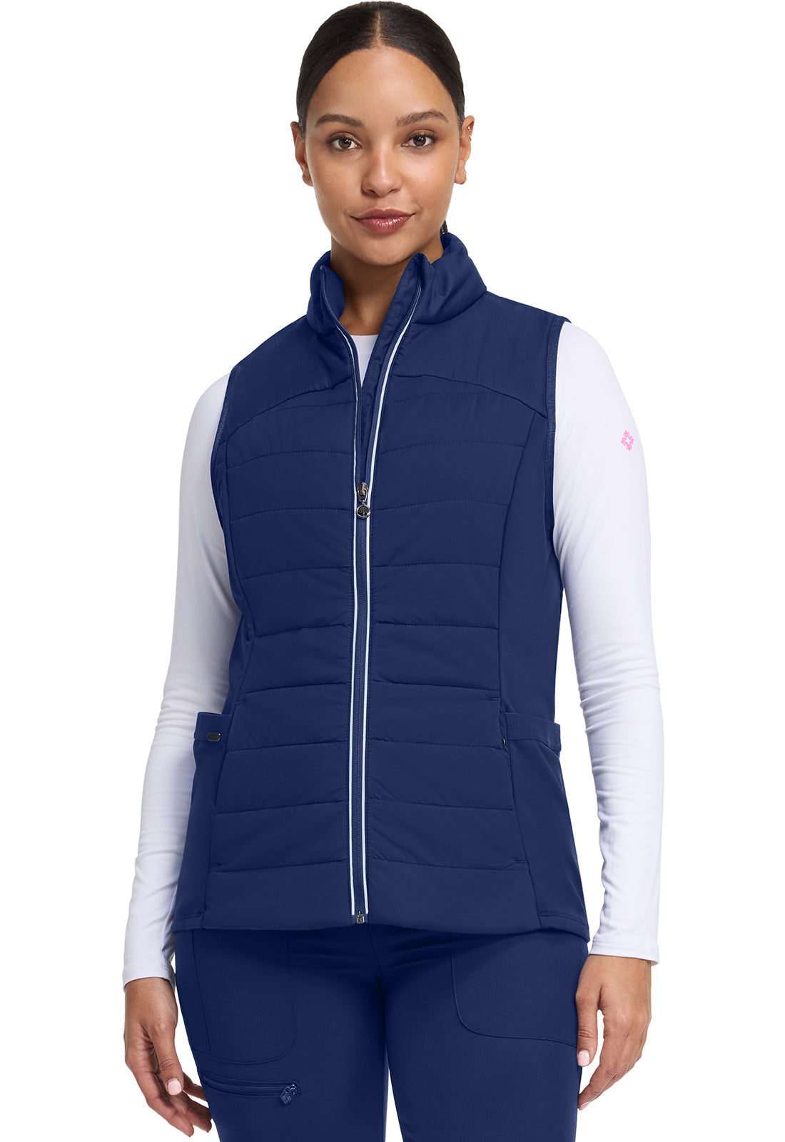 Lifestyle HH500F Women's Khloe Quilted Scrub Vests Navy