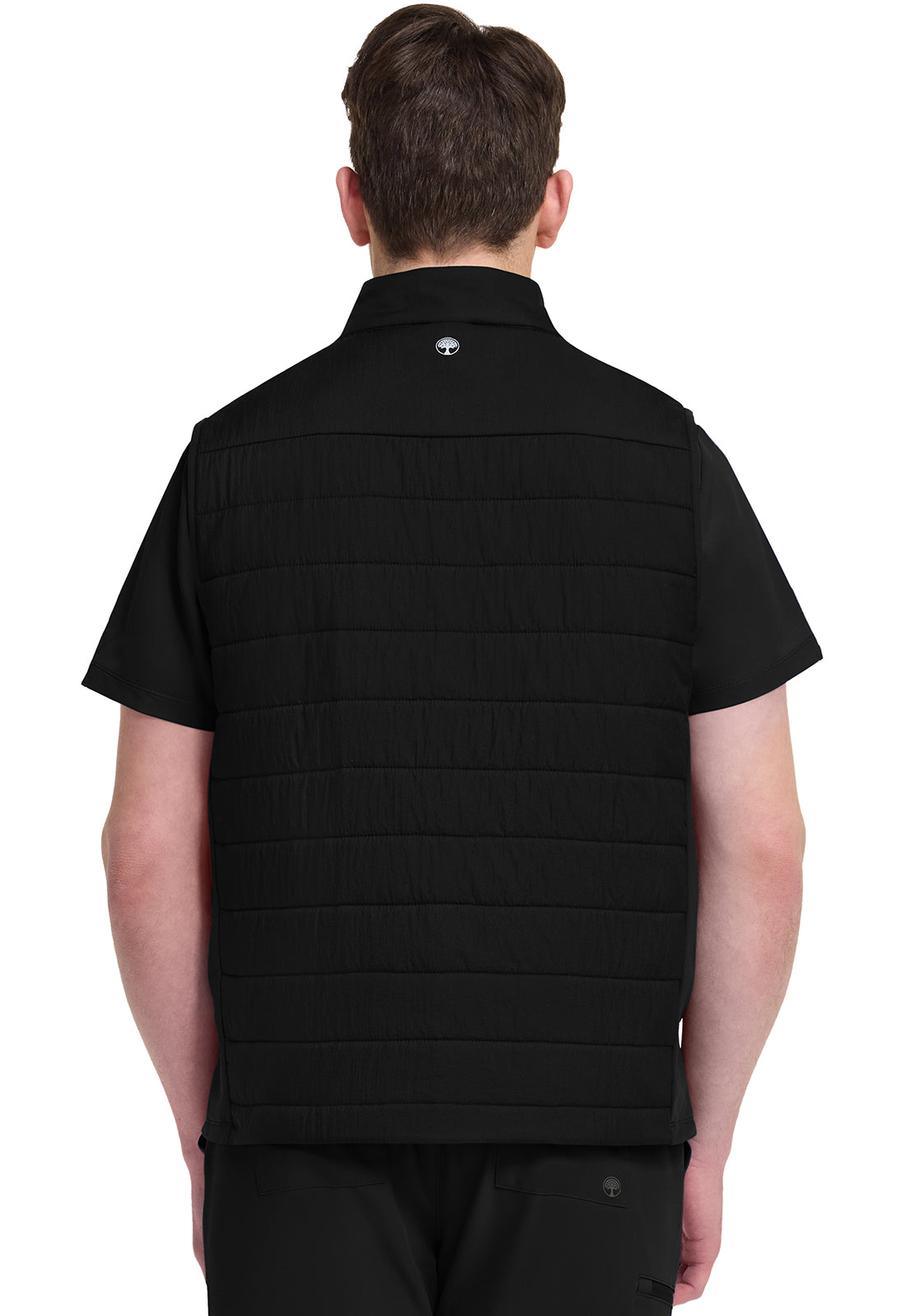 Lifestyle HH501F Men's Zip Front Scrub Vests Black