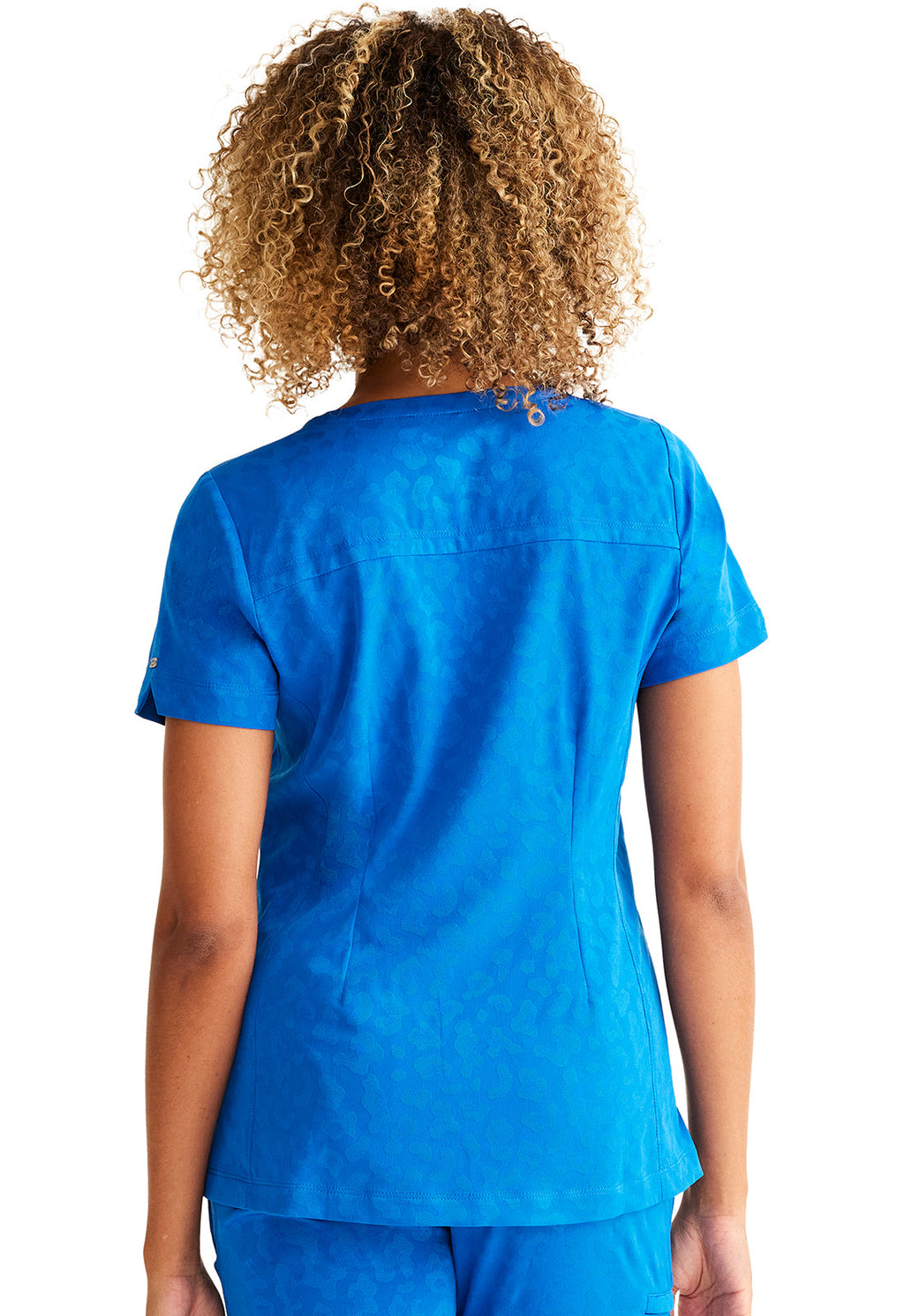 Purple Label Jacquard HH601 Women's Jolie Scrub Top Royal