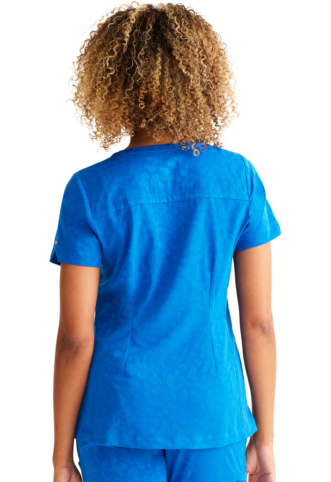 Purple Label Jacquard HH601 Women's Jolie Scrub Top Royal