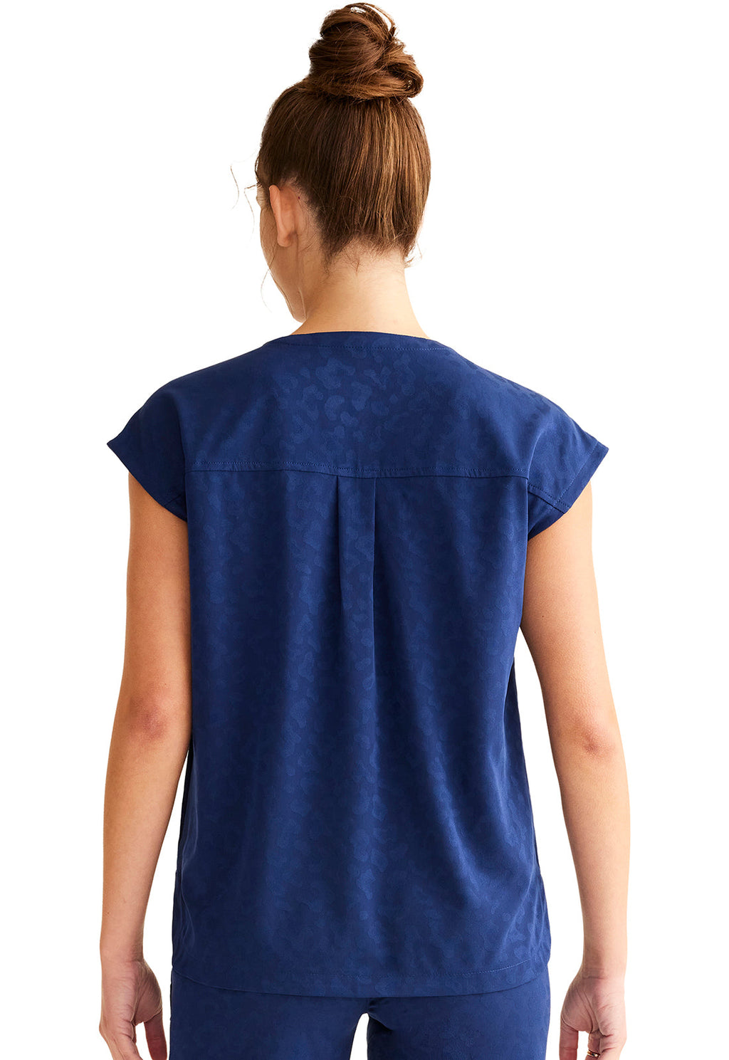 Purple Label Jacquard HH602 Women's Jayden Scrub Top Navy