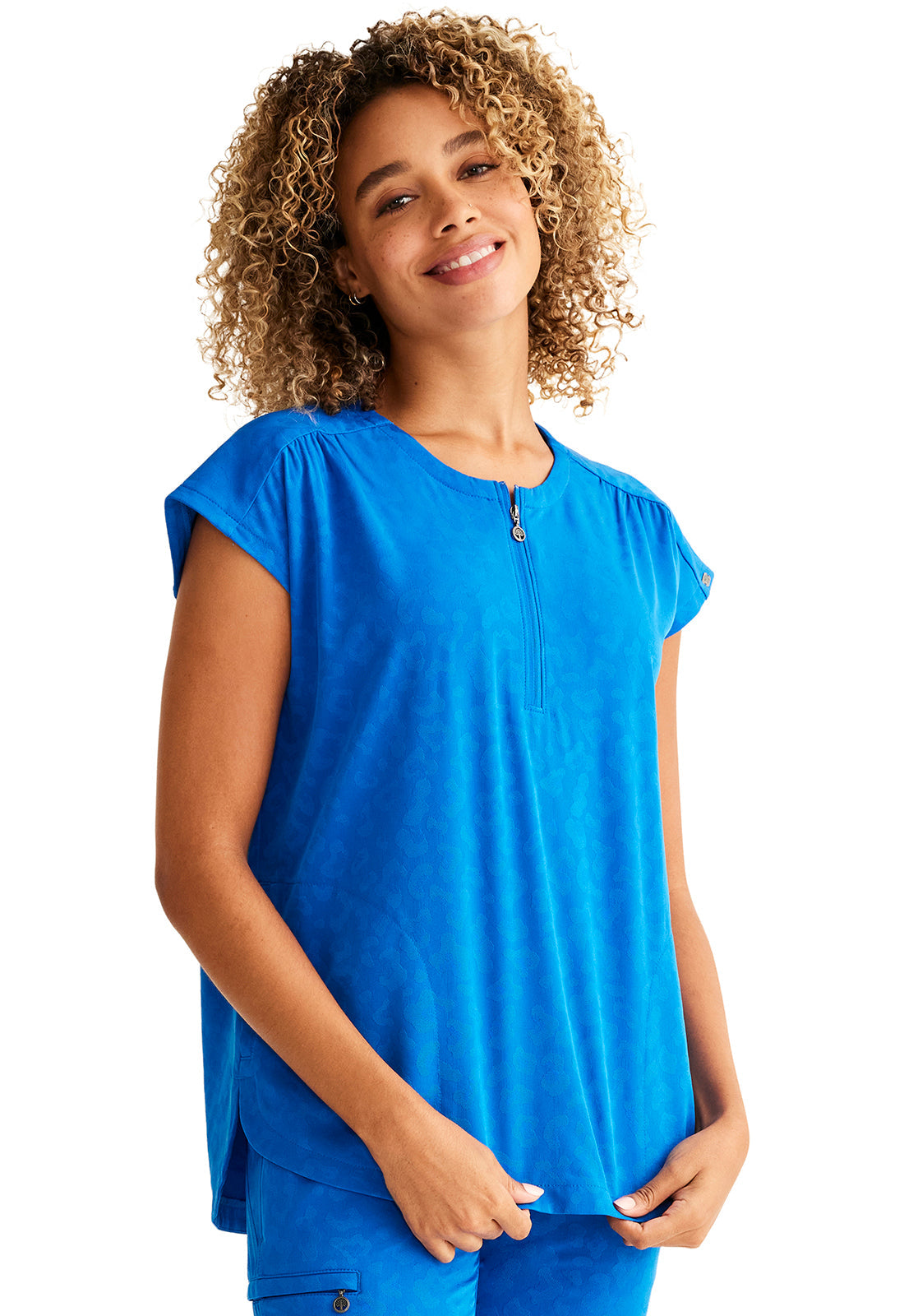 Purple Label Jacquard HH602 Women's Jayden Scrub Top Royal