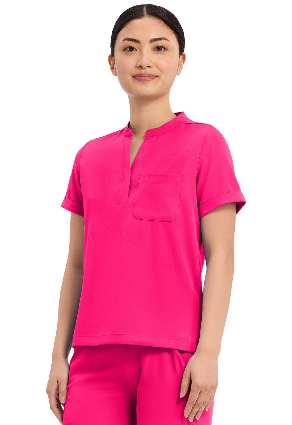 HH Works HH650 Macy 1 Pocket Scrub Top Carnation Pink