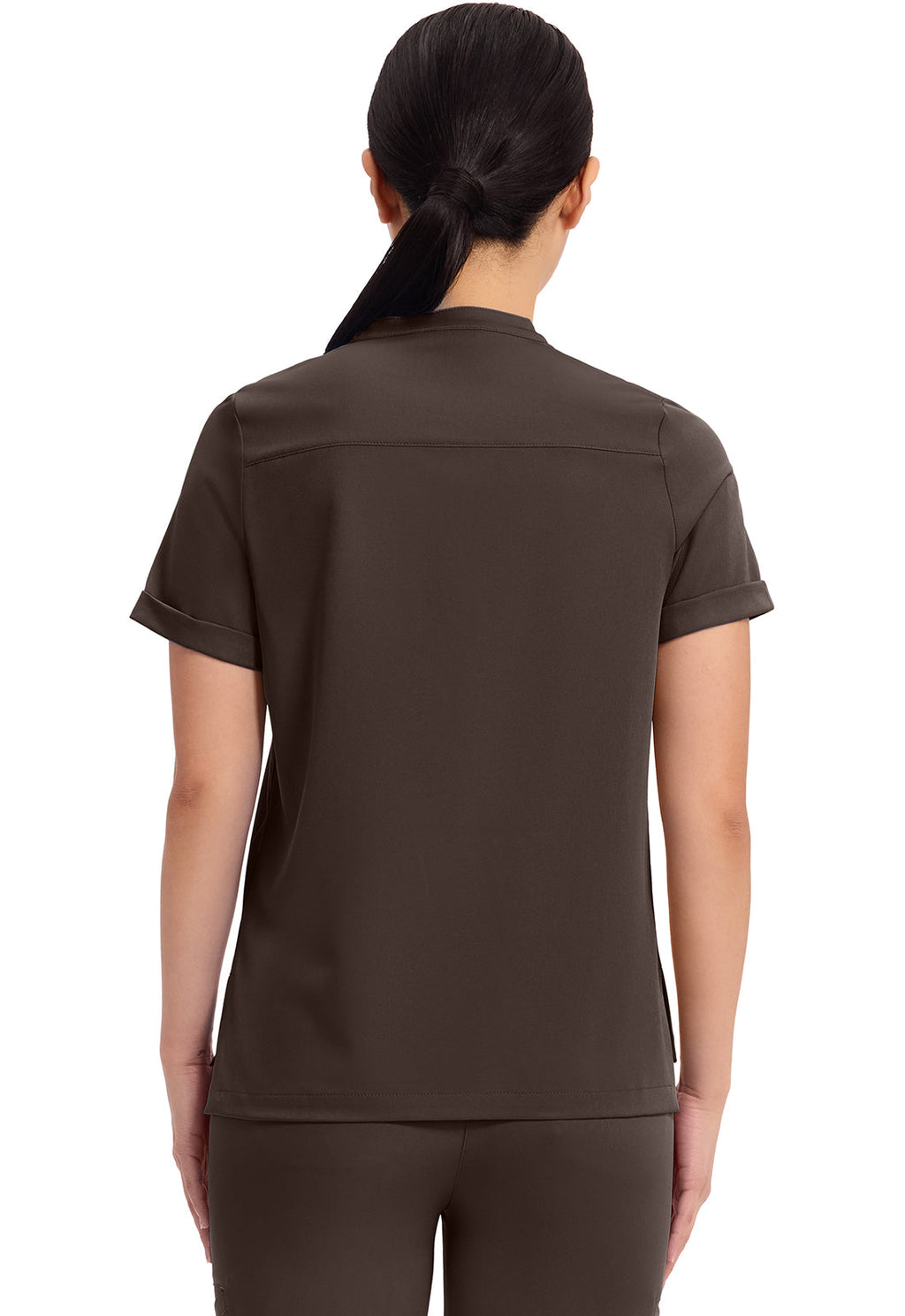 HH Works HH650 Macy 1 Pocket Scrub Top Dark Chocolate