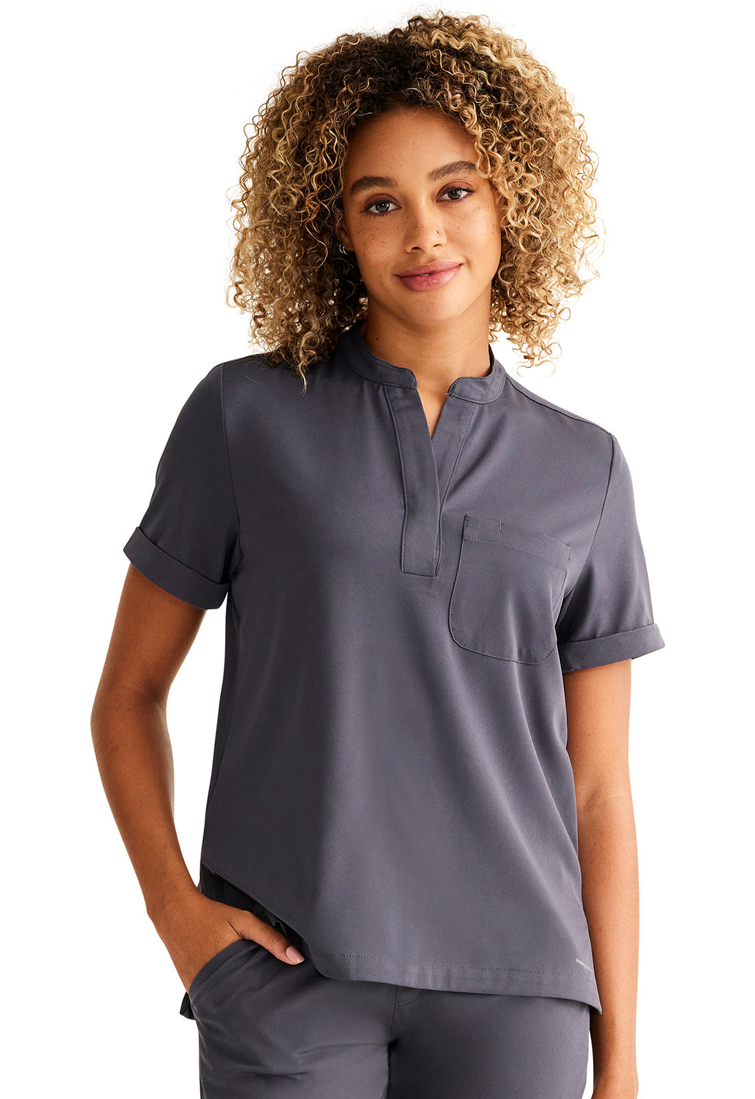 HH Works HH650 Women's Macy Scrub Top Pewter
