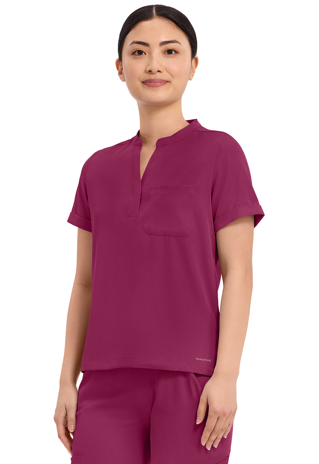 HH Works HH650 Women's Macy Scrub Top Wine