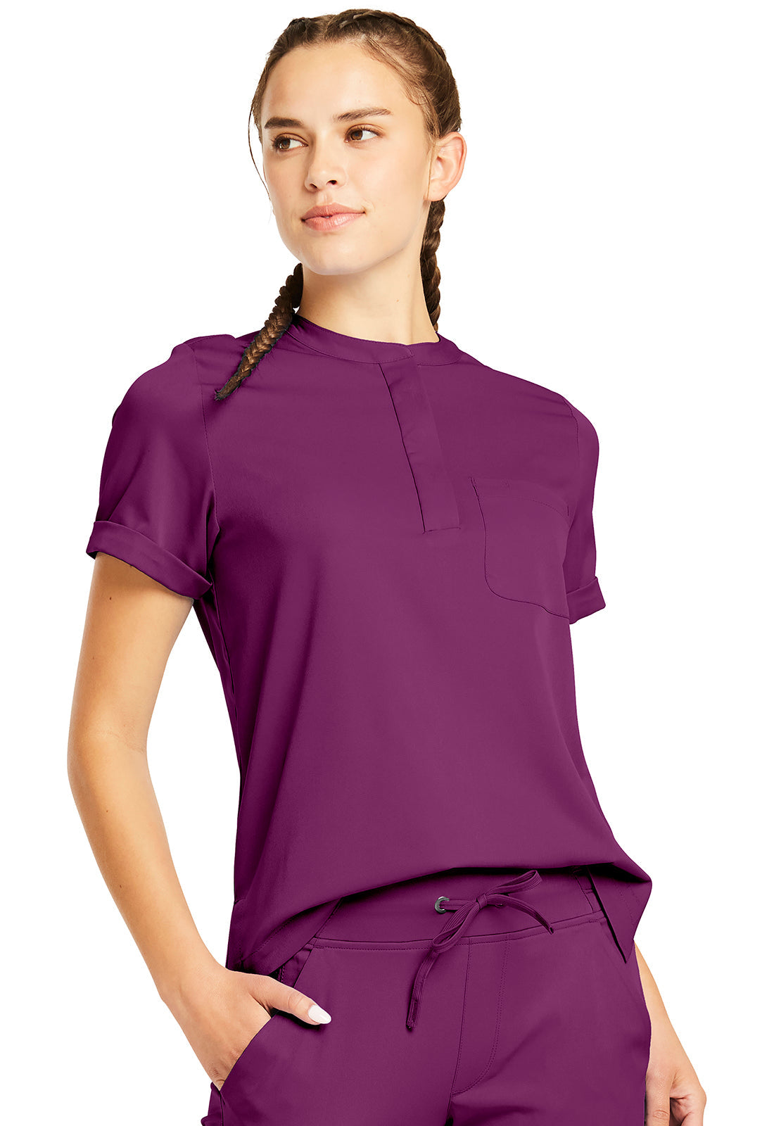 HH Works HH650 Women's Macy Scrub Top Wine